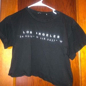 Black Los Angelos Crop Top